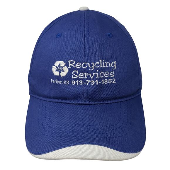 Recycling Services Strapback Baseball Cap Blue One Size Adjustable Hit Wear - Picture 1 of 9